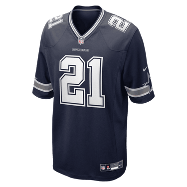Dallas Cowboys Deion Sanders Team Retired Player Game Jersey Navy - Fabric and Crest Detail - Jersey Zone