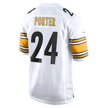 Pittsburgh Steelers Joey Porter Jr. Away Game Jersey White - View 4 - Jersey Zone