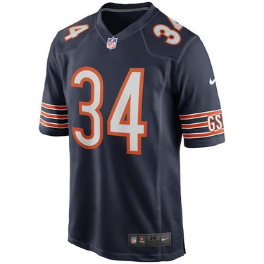 Chicago Bears Walter Payton Game Retired Player Jersey Navy - Fabric and Crest Detail - Jersey Zone