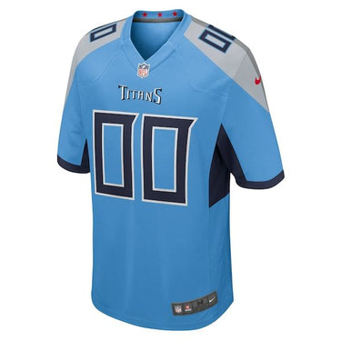 Tennessee Titans Alternate Custom Game Jersey Light Blue - Fabric and Crest Detail - Jersey Zone