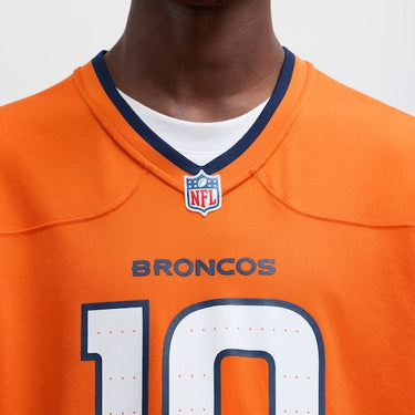 Denver Broncos Bo Nix Game Jersey Orange - View 8 - Jersey Zone