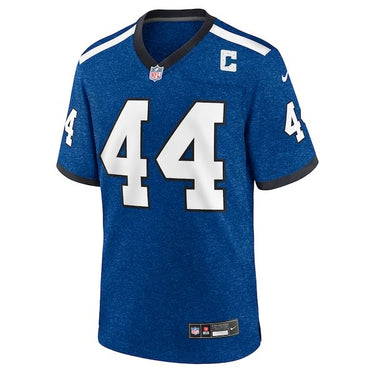 Indianapolis Colts Dallas Clark Alternate Game Jersey Blue - Fabric and Crest Detail - Jersey Zone
