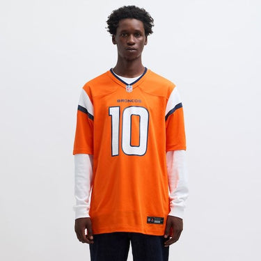 Denver Broncos Bo Nix Game Jersey Orange - View 5 - Jersey Zone