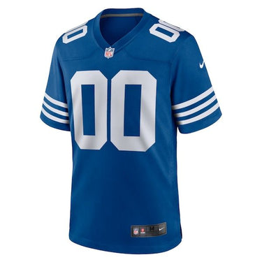 Indianapolis Colts Alternate Custom Game Jersey Royal - Fabric and Crest Detail - Jersey Zone