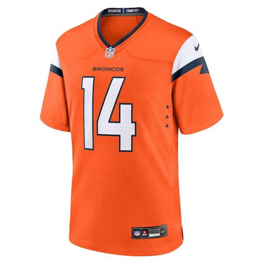 Denver Broncos Courtland Sutton Mile High Collection Game Jersey Orange - Fabric and Crest Detail - Jersey Zone