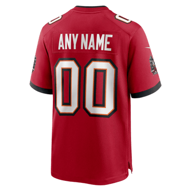 Tampa Bay Buccaneers Custom Game Jersey Red - View 4 - Jersey Zone