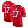 Buffalo Bills Josh Allen Game Jersey Red - Front View - Jersey Zone