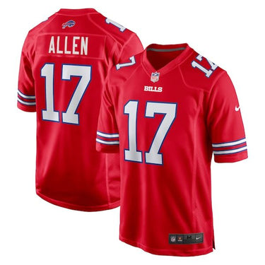 Buffalo Bills Josh Allen Game Jersey Red - Front View - Jersey Zone