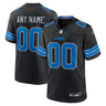 Detroit Lions Alternate Custom Game Jersey Black - Front View - Jersey Zone