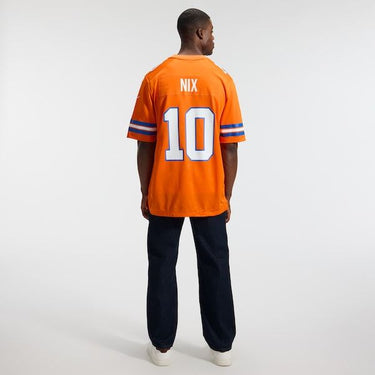 Denver Broncos Bo Nix Mile High Collection 1977 Throwback Game Jersey Orange - View 6 - Jersey Zone
