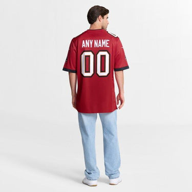 Tampa Bay Buccaneers Custom Game Jersey Red - View 9 - Jersey Zone