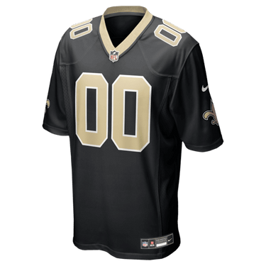 New Orleans Saints Custom Game Jersey Black - Fabric and Crest Detail - Jersey Zone