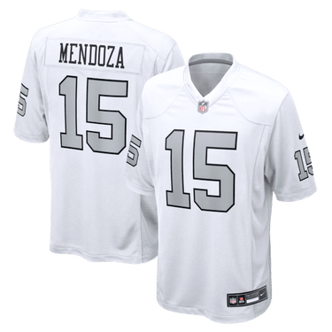 Las Vegas Raiders Fernando Mendoza Game Jersey White - Back View - Jersey Zone