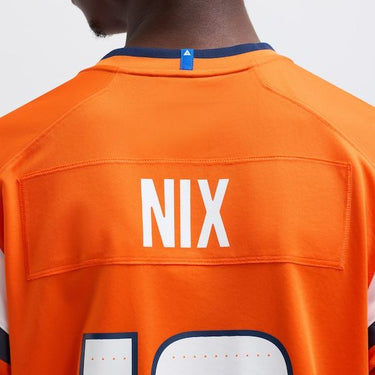 Denver Broncos Bo Nix Game Jersey Orange - View 9 - Jersey Zone