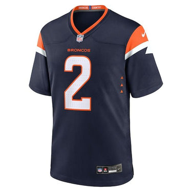 Denver Broncos Patrick Surtain II Alternate Game Jersey Navy - Fabric and Crest Detail - Jersey Zone