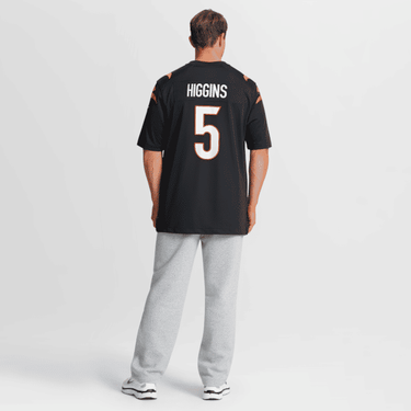 Cincinnati Bengals Tee Higgins Game Jersey Black - View 9 - Jersey Zone