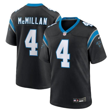 Carolina Panthers Tetairoa McMillan Game Jersey Black - Back View - Jersey Zone