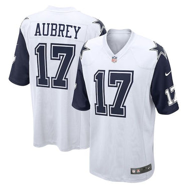 Dallas Cowboys Brandon Aubrey Alternate Game Jersey White - Back View - Jersey Zone