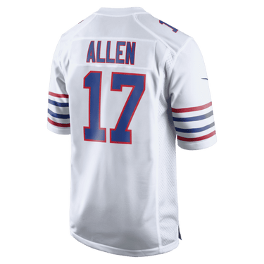 Buffalo Bills Josh Allen Alternate Game Jersey White - View 8 - Jersey Zone