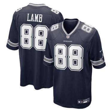 Dallas Cowboys CeeDee Lamb Alternate Game Team Jersey Navy - Back View - Jersey Zone
