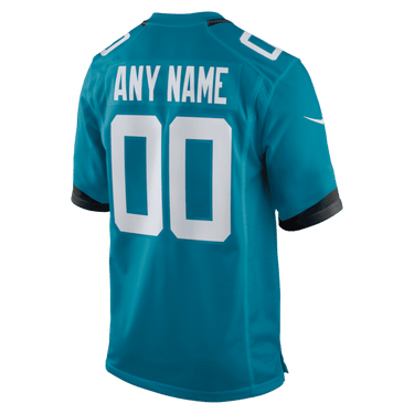 Jacksonville Jaguars Custom Game Jersey Teal - View 4 - Jersey Zone