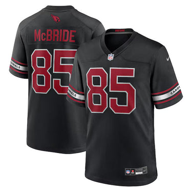 Arizona Cardinals Trey McBride Alternate Game Jersey Black - Front View - Jersey Zone