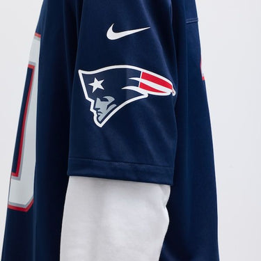 New England Patriots Drake Maye Game Jersey Navy - View 11 - Jersey Zone
