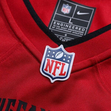 Tampa Bay Buccaneers Custom Game Jersey Red - View 5 - Jersey Zone