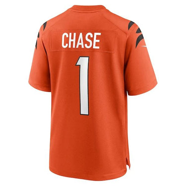 Cincinnati Bengals Ja'Marr Chase Alternate Game Jersey Orange - View 4 - Jersey Zone