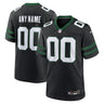 New York Jets Alternate Custom Game Jersey Legacy Black - Front View - Jersey Zone