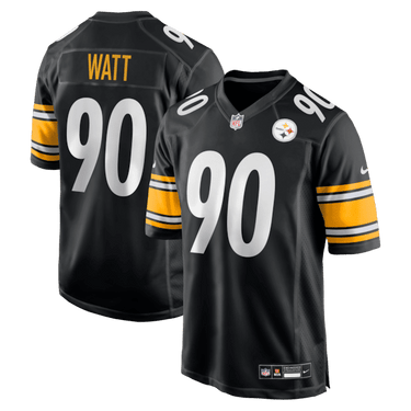 Pittsburgh Steelers T.J. Watt Game Jersey Black - Front View - Jersey Zone