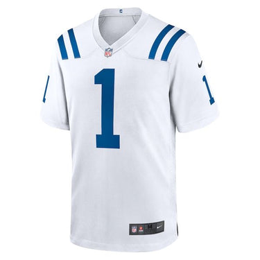 Indianapolis Colts Ahmad Sauce Gardner Game Jersey White - Fabric and Crest Detail - Jersey Zone