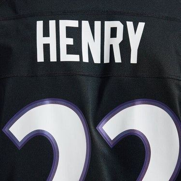 Baltimore Ravens Derrick Henry Alternate Game Jersey Black - View 13 - Jersey Zone
