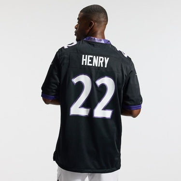 Baltimore Ravens Derrick Henry Alternate Game Jersey Black - View 4 - Jersey Zone