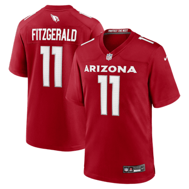 Arizona Cardinals Larry Fitzgerald Team Retired Game Jersey Cardinal - Front View - Jersey Zone