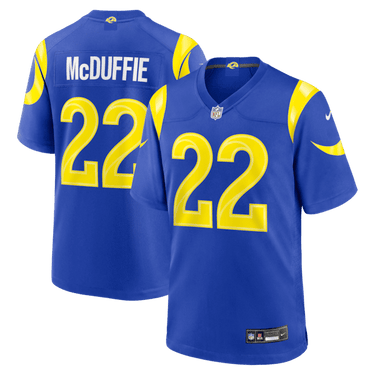 Los Angeles Rams Trent McDuffie Game Jersey Royal - Front View - Jersey Zone