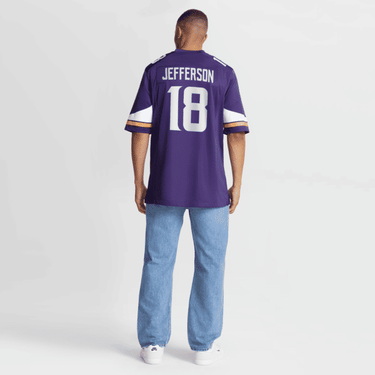 Minnesota Vikings Justin Jefferson Game Jersey Purple - View 9 - Jersey Zone