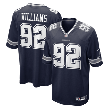 Dallas Cowboys Quinnen Williams Game Jersey Navy - Back View - Jersey Zone
