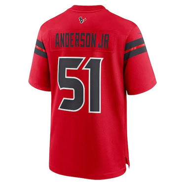 Houston Texans Will Anderson Jr. Alternate Game Jersey Red - View 4 - Jersey Zone