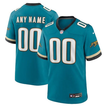 Jacksonville Jaguars Prowler Throwback Custom Game Jersey Teal - Front View - Jersey Zone
