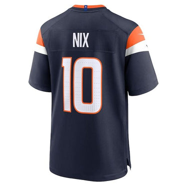 Denver Broncos Bo Nix Alternate Game Jersey Navy - View 4 - Jersey Zone