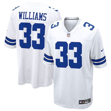 Dallas Cowboys Javonte Williams Game Jersey White - Front View - Jersey Zone