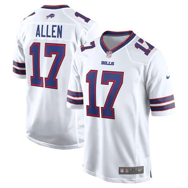 Buffalo Bills Josh Allen Game Jersey White - Front View - Jersey Zone