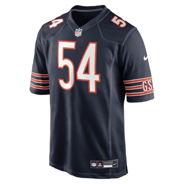 Chicago Bears Brian Urlacher Game Retired Player Jersey Navy - Fabric and Crest Detail - Jersey Zone