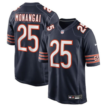 Chicago Bears Kyle Monangai Team Game Jersey Navy - Front View - Jersey Zone