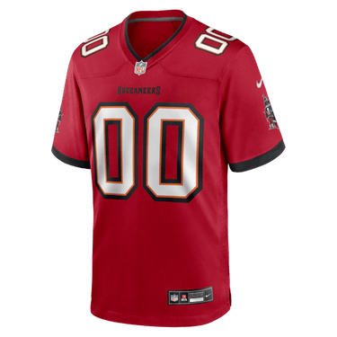 Tampa Bay Buccaneers Custom Game Jersey Red - Fabric and Crest Detail - Jersey Zone