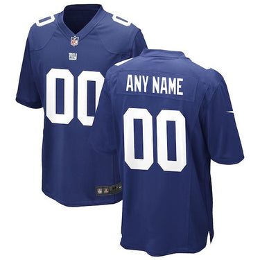 New York Giants Custom Game Jersey Royal - Front View - Jersey Zone