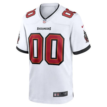 Tampa Bay Buccaneers Custom Game Jersey White - Fabric and Crest Detail - Jersey Zone