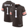 Cleveland Browns KC Concepcion 2026 Draft First Round Pick No. 24 Game Jersey Brown - Front View - Jersey Zone