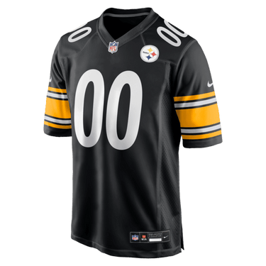 Pittsburgh Steelers Custom Game Jersey Black - Fabric and Crest Detail - Jersey Zone